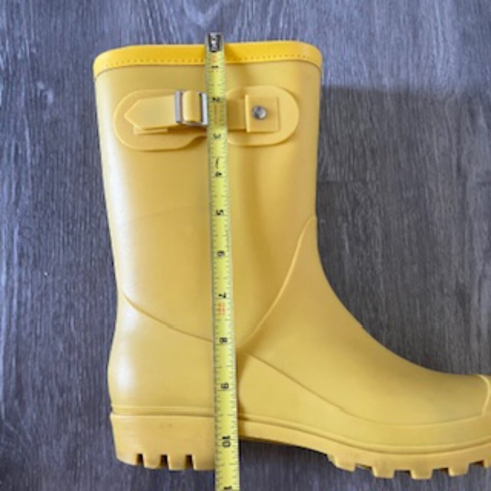 🧡3/15 Yellow Waterproof Rain Boots Women's 39 - Picture 9 of 11